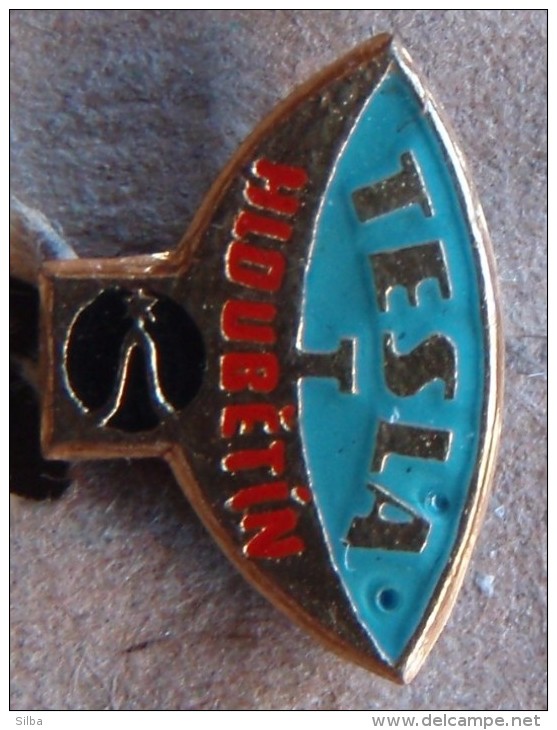 Nikola TESLA Company Czechoslovakia Electronic Industry Hloubetin Pin Badge - Marche