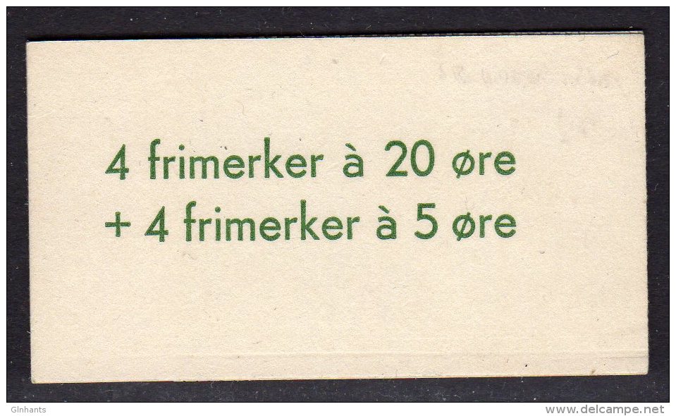 NORWAY - 1966 POSTHORN Kr 1.00 BOOKLET GREEN TEXT ORDINARY PAPER SG SB40Sa FINE MNH ** - Booklets