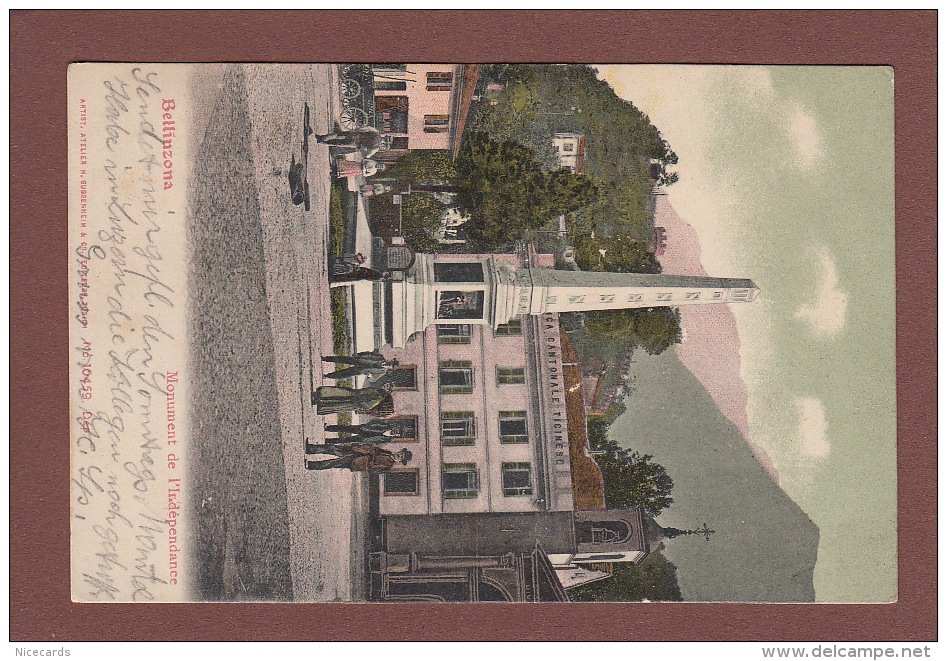 Ticino - BELLINZONA - Monument De L'Indépencence - 1906 - Other & Unclassified