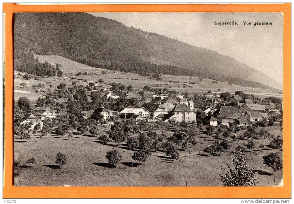 PBW-15  Lignerolle  Vue Générale, Pied Du Jura.  Cachet 1917 - Lignerolle