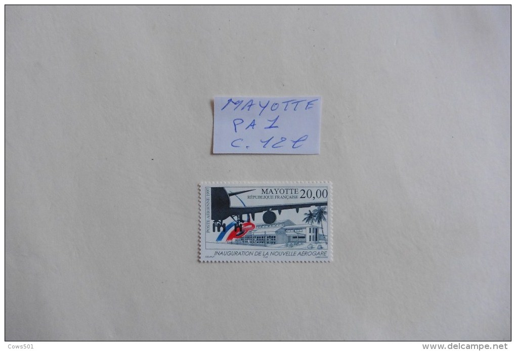 Mayotte ;Poste Aérienne  N°1 Neuf - Airmail