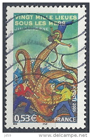 2005 - N° 3794 : "Vingt Mille Lieues Sous Les Mers" (1870) (combat Contre Une Pieuvre Géante) - Gebraucht