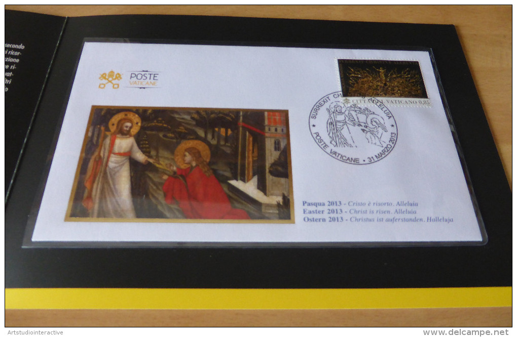 2013 VATICANO "PASQUA 2013" FOLDER (POSTE VATICANE) - FDC