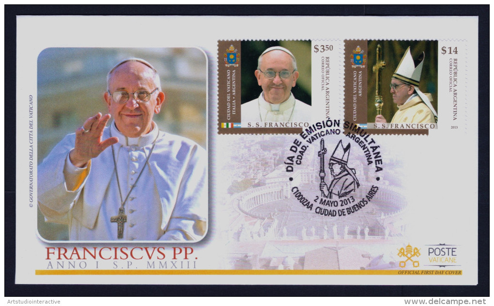 2013 VATICANO "FRANCISCUS PP.- ARGENTINA" FDC (POSTE VATICANE) - FDC