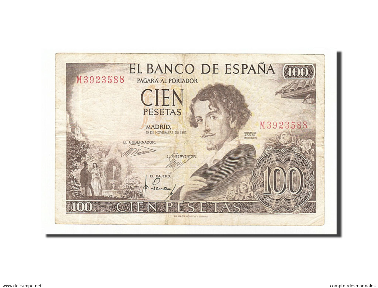 Billet, Espagne, 100 Pesetas, 1965, 1965-11-19, KM:150, TTB - 100 Pesetas
