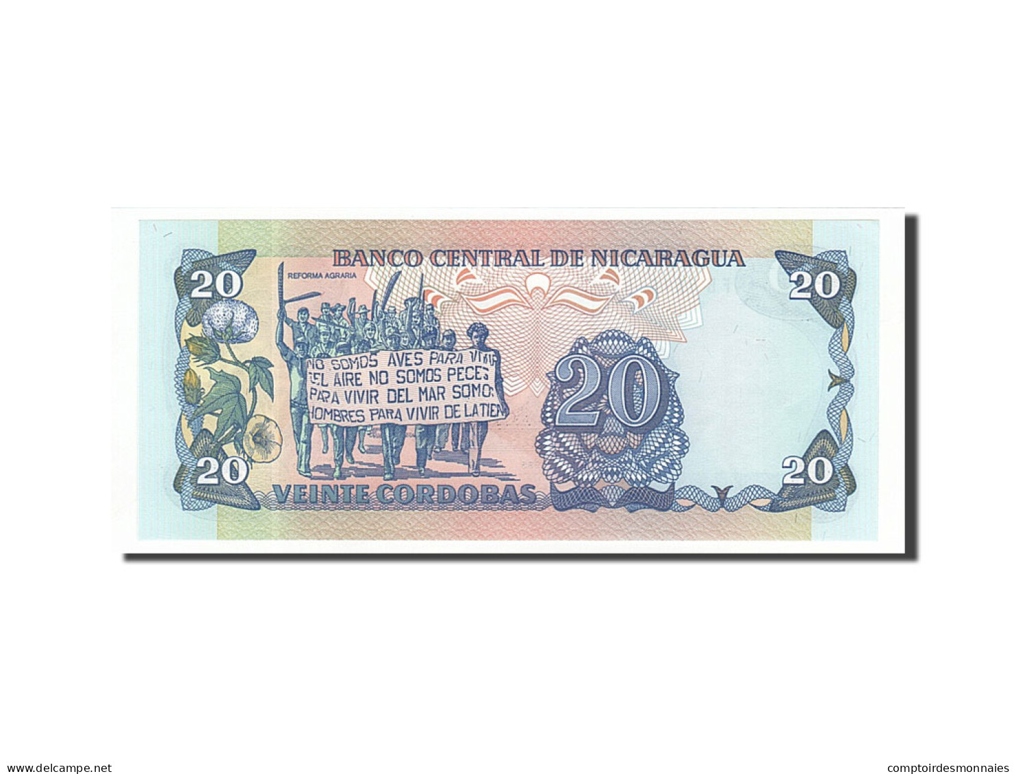 Billet, Nicaragua, 20 Cordobas, 1985, Undated, KM:152, NEUF - Nicaragua