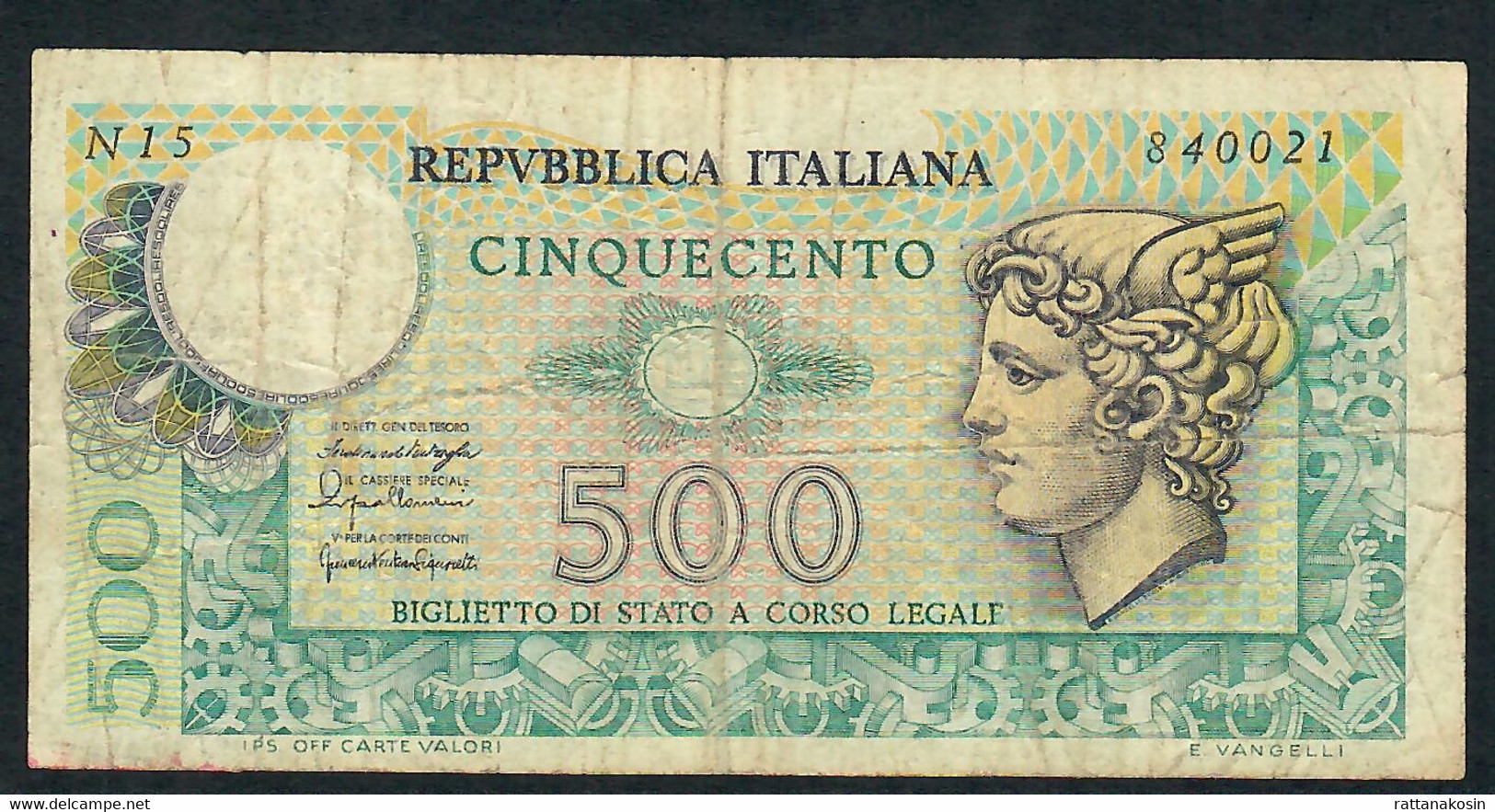 ITALY  P95  500  LIRE  20.12.1976   #N15      VF - 500 Lire