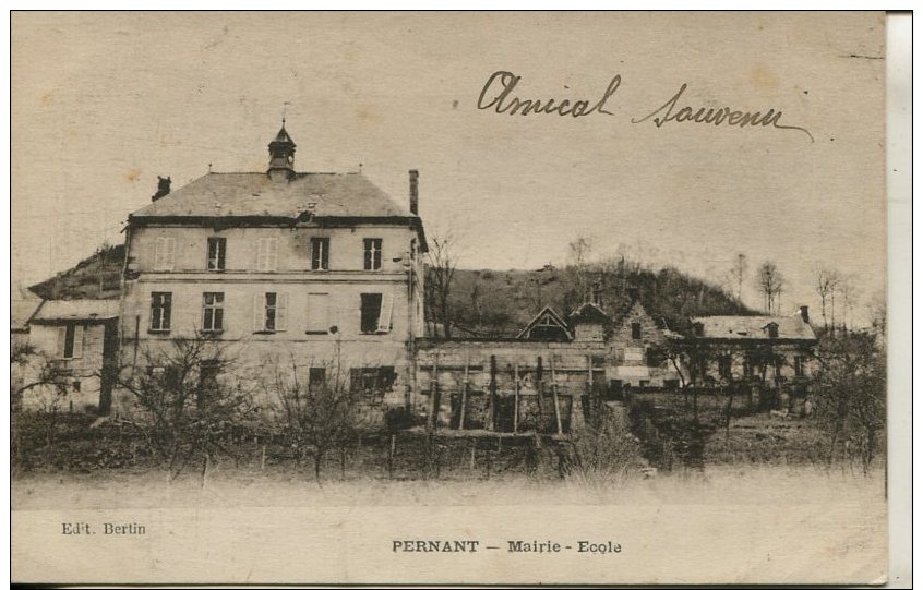 CPA PERNANT-MAIRIE-ECOLE - Other & Unclassified