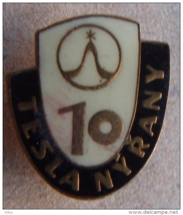 Nikola TESLA Company Czechoslovakia Electronic Industry Nyrany Pin Badge - Trademarks
