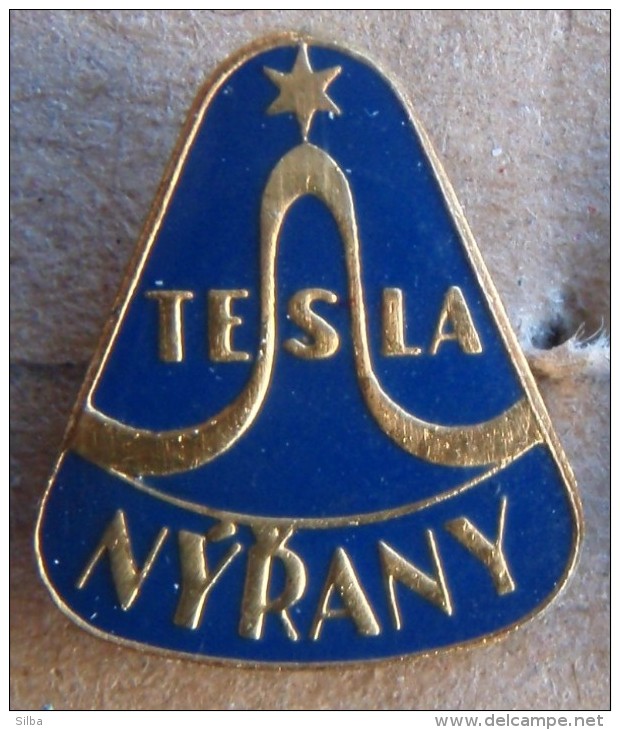 Nikola TESLA Company Czechoslovakia Electronic Industry Nyrany Pin Badge - Trademarks