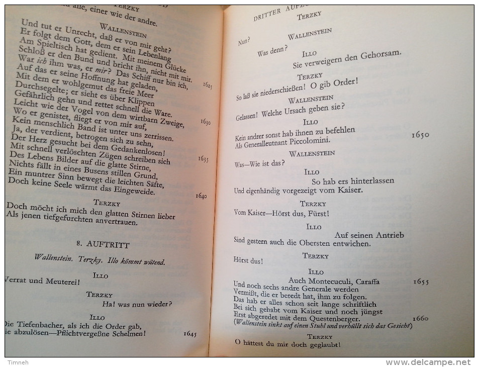 SCHILLER WALLENSTEINS TOD William WITTE Edited By BLACKWELL'S GERMAN TEXTS OXFORD Notes English Anglais - Auteurs All.