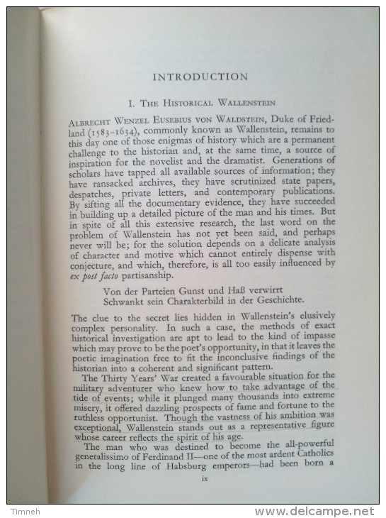 SCHILLER WALLENSTEINS TOD William WITTE Edited By BLACKWELL'S GERMAN TEXTS OXFORD Notes English Anglais - Autori Tedeschi