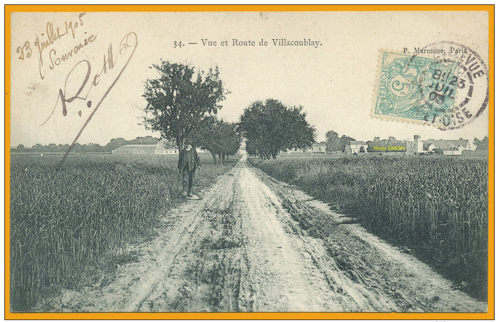 92 Cpa65 Villacoublay, La Route Et Le Village En 1903, Ecrite, Qualité **** - Sonstige & Ohne Zuordnung