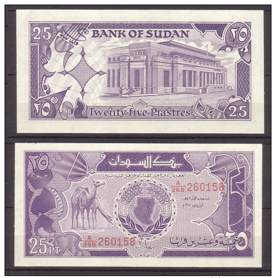 Sudan , 25 Piastres , 1987 , P-37 , UNC - Sudan