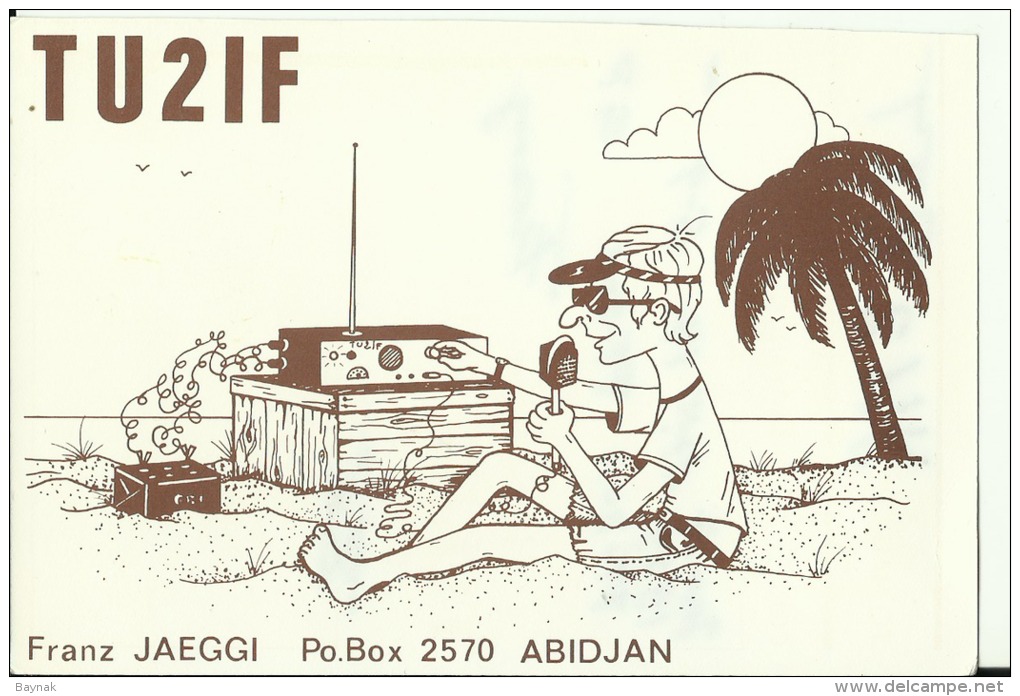 QSL CARD  --  IVORY COAST  --  ABIDJAN - Sonstige & Ohne Zuordnung