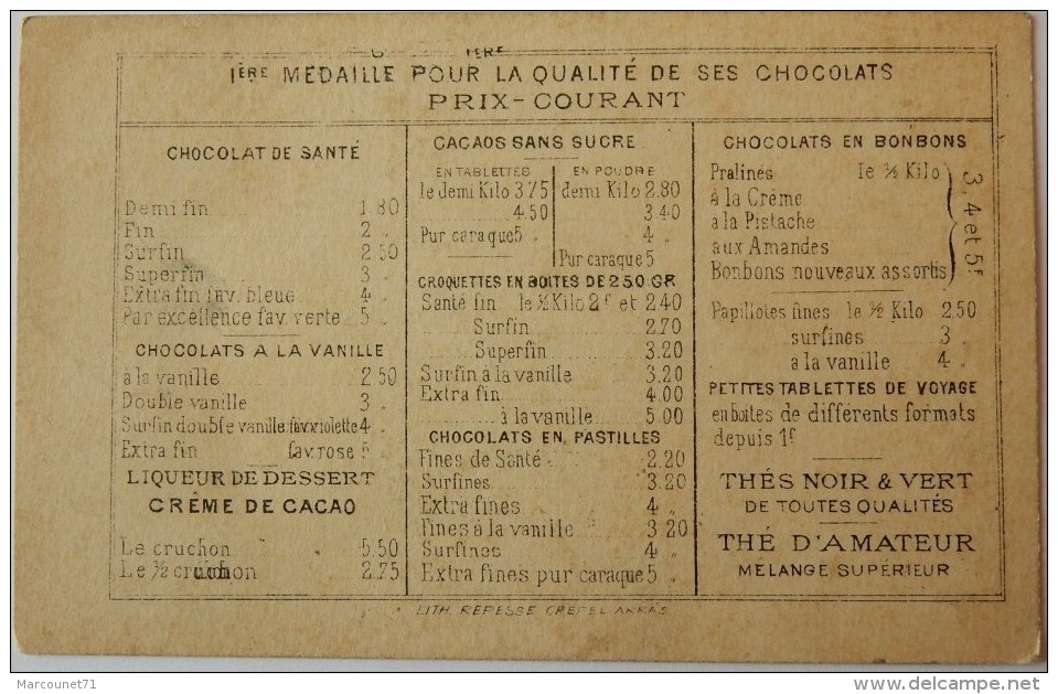 CHROMO ANCIEN CHOCOLAT IBLED UNE POSITION CRITIQUE SANGLIER PALETTE PEINTRE MONDICOURT PARIS - Ibled