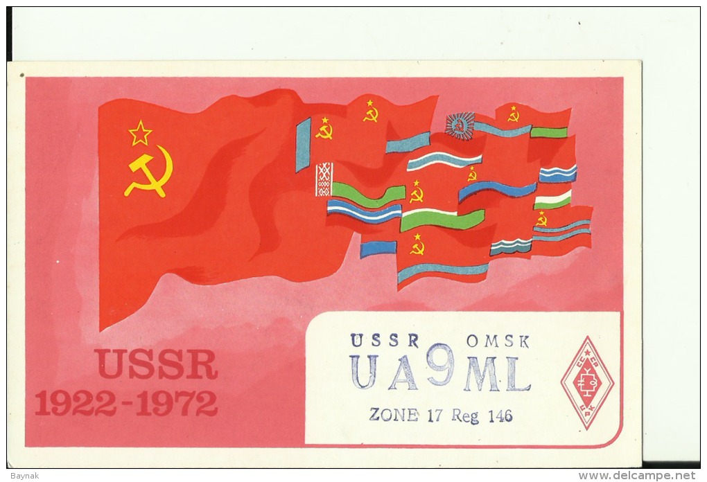 QSL CARD  --  USSR  --  RUSSIA, OMSK  --  1978 - Sonstige & Ohne Zuordnung