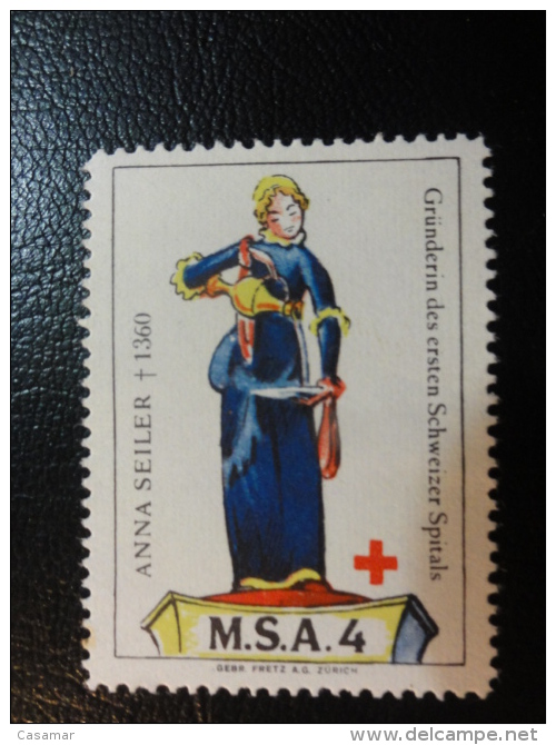 MSA 4 ANNA SEILER Soldatenmarken Militar Stamp Label Poster Stamp Vignette Suisse Switzerland - Vignettes