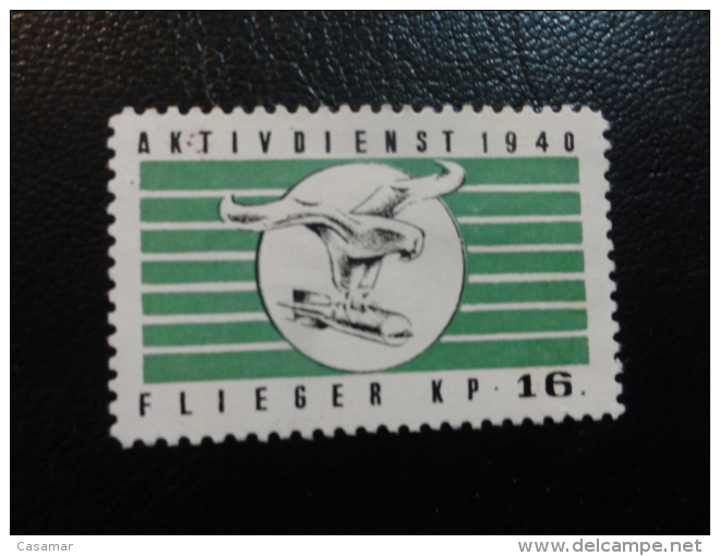 1940 FLIEGERABWEHR Kp 16 Antiaerial Soldatenmarken Militar Stamp Label Poster Stamp Vignette Suisse Switzerland - Vignettes