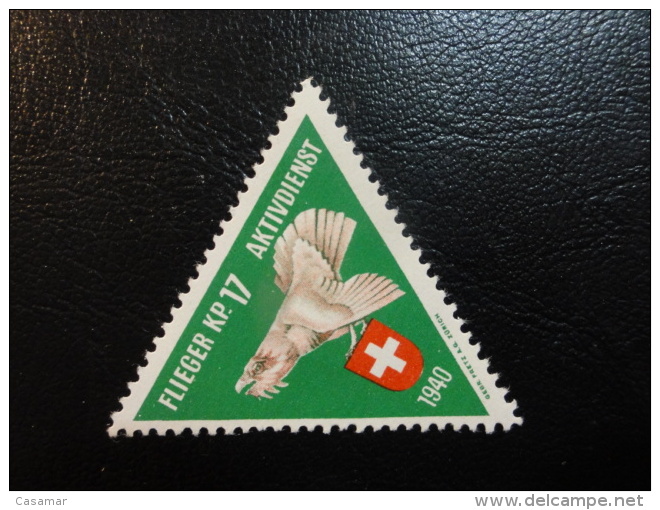 FLIEGER 17 1940 Antiaerial Soldatenmarken Militar Stamp Label Poster Stamp Vignette Suisse Switzerland - Vignetten