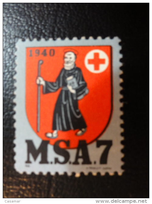 MSA 7 1940 Red Cross Soldatenmarken Militar Stamp Label Poster Stamp Vignette Suisse Switzerland - Vignetten