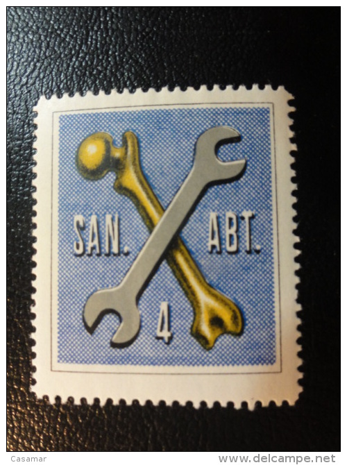 SAN ABT 4 MEDICINE Soldatenmarken Militar Stamp Label Poster Stamp Vignette Suisse Switzerland - Vignetten