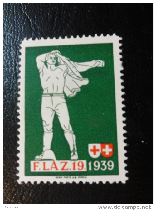 F LAZ 1939 Soldatenmarken Militar Stamp Label Poster Stamp Vignette Suisse Switzerland - Vignetten