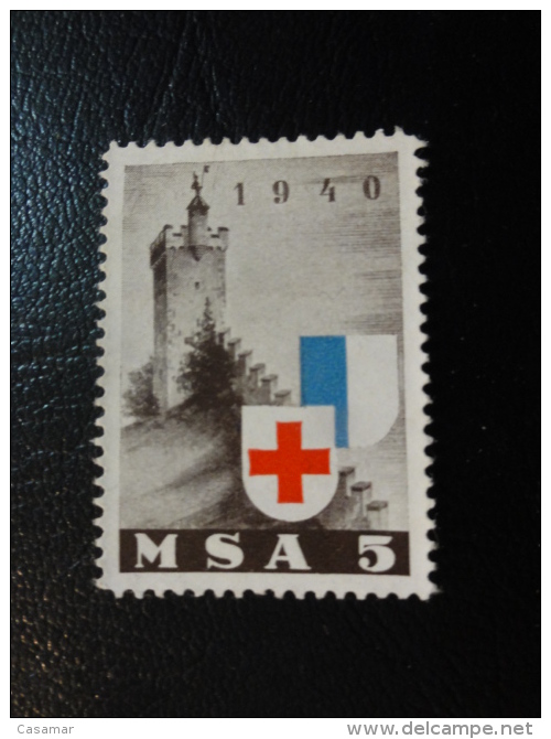 MSA 5 1940 Castle Soldatenmarken Militar Stamp Label Poster Stamp Vignette Suisse Switzerland - Vignetten