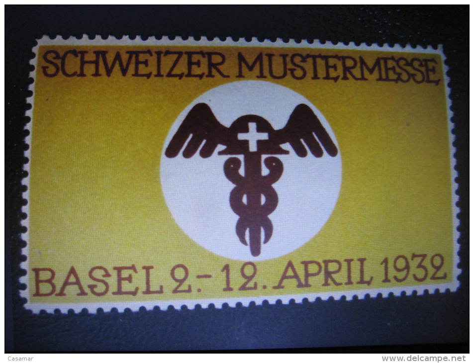 BASEL BALE 1932 Schweizer Mustermesse Vignette Poster Stamp Label Switzerland Suisse - Autres & Non Classés