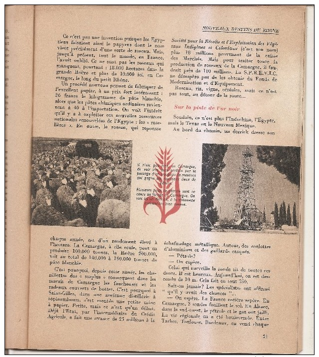 Rapports France-etats-unis-1950-le Rhone.genissiat.lyon.donzere.camargue.berre.foire De Marseille-n° 42 - Autres & Non Classés