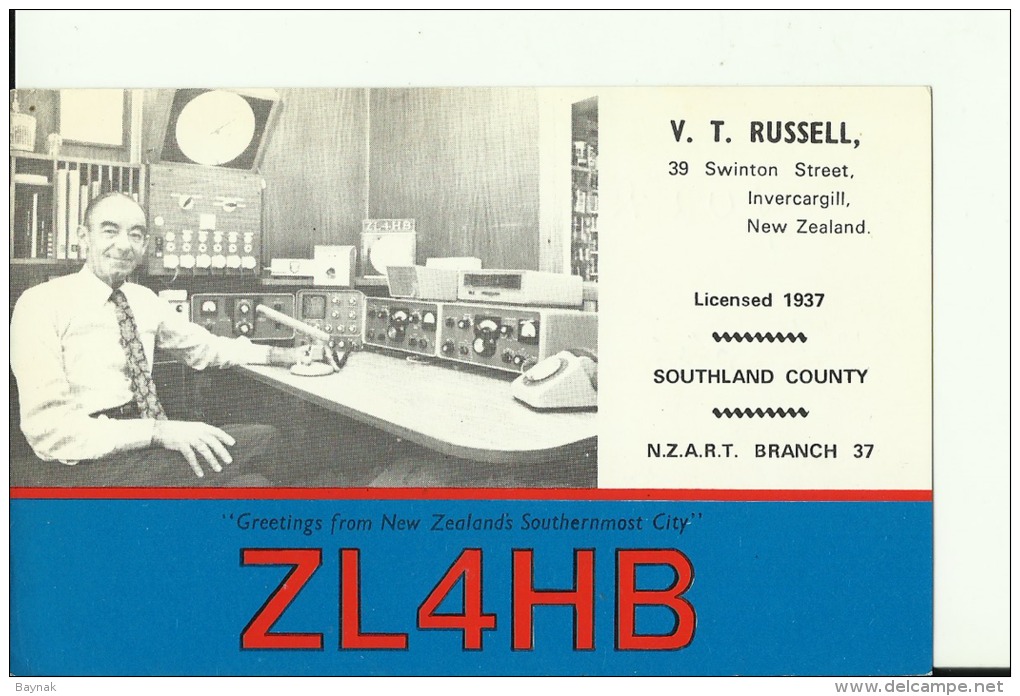 QSL CARD   --   NEW ZEALAND - Sonstige & Ohne Zuordnung