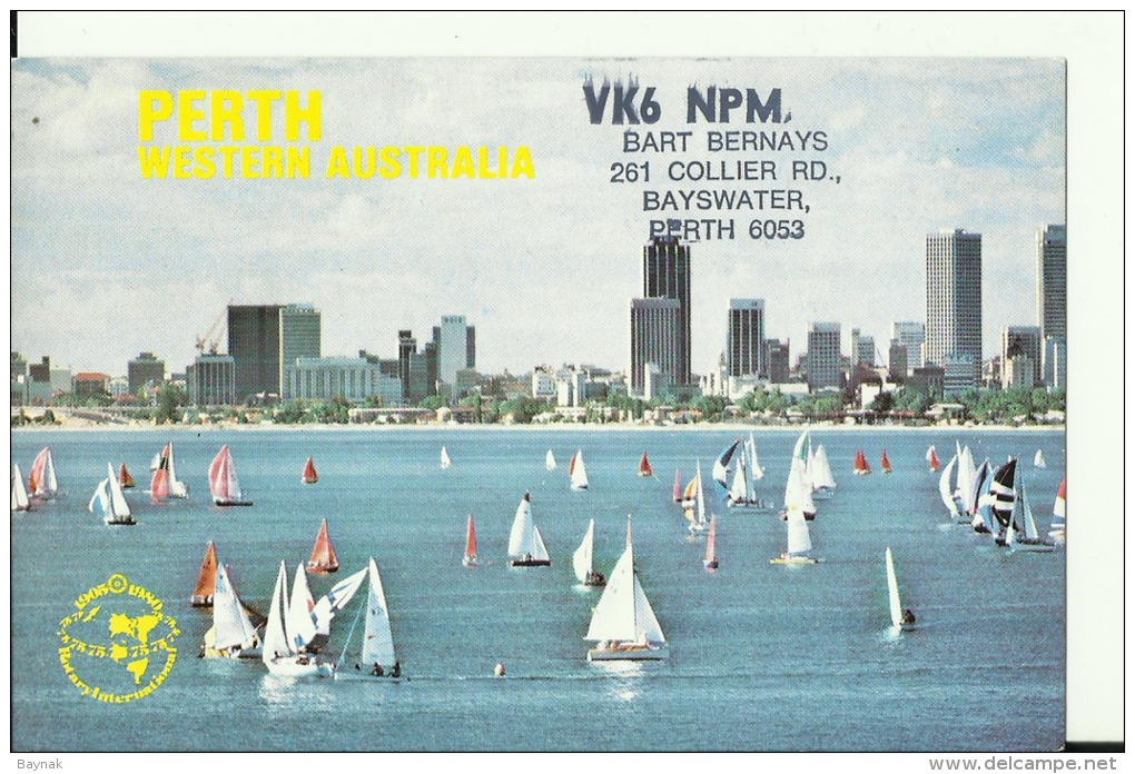 QSL CARD   --    AUSTRALIA  --  PERTH - Sonstige & Ohne Zuordnung