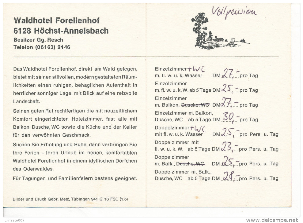 PK-CP Deutschland, Höchst-Annelsbach, Ungebraucht, Siehe Bilder!*) - Hoechst