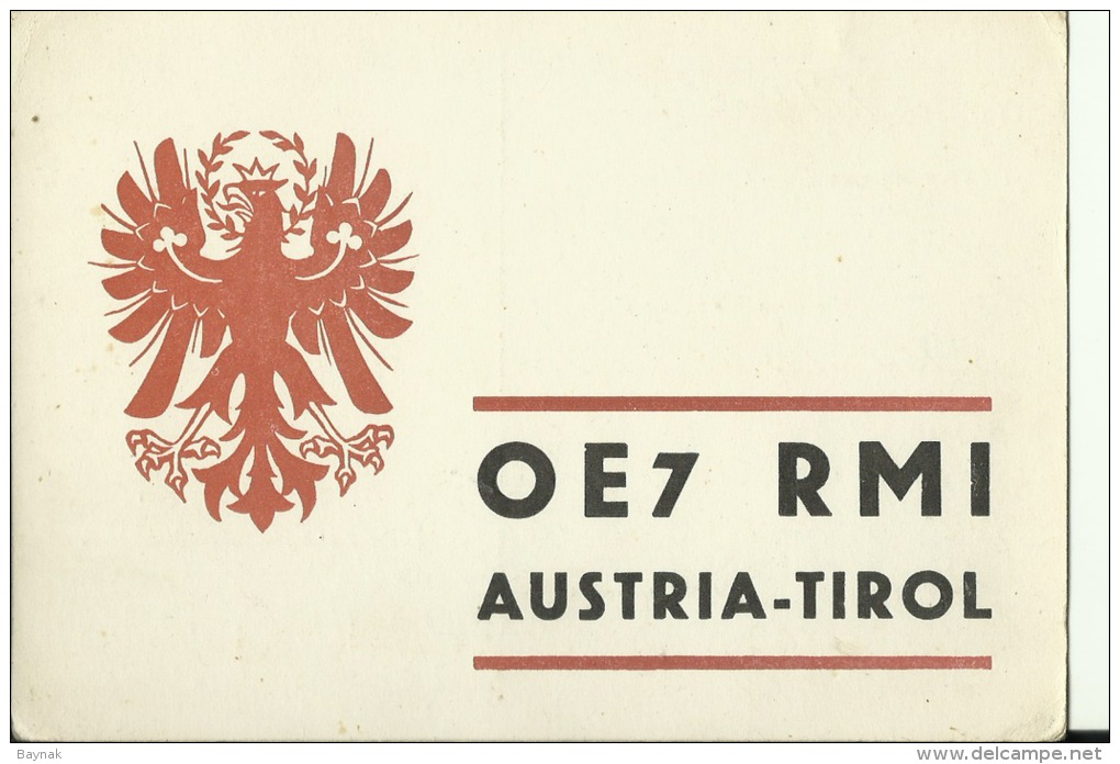 QSL CARD   --   AUSTRIA  --  TIROL  --  1965 - Sonstige & Ohne Zuordnung