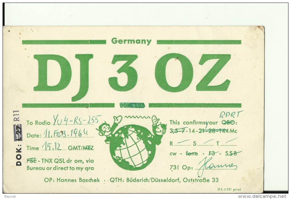 QSL CARD   --   DEUTSCHLAND - Sonstige & Ohne Zuordnung