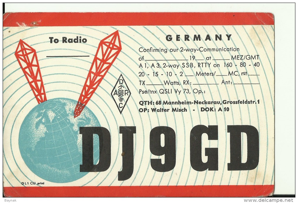 QSL CARD   --   DEUTSCHLAND - Sonstige & Ohne Zuordnung