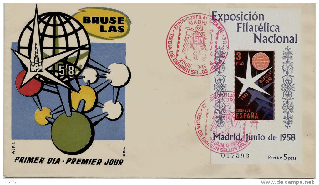 02234 Carta PD Con HB Exposición Bruselas ED.1222 / 1223 Catalogo 81,- &euro; - Cartas & Documentos