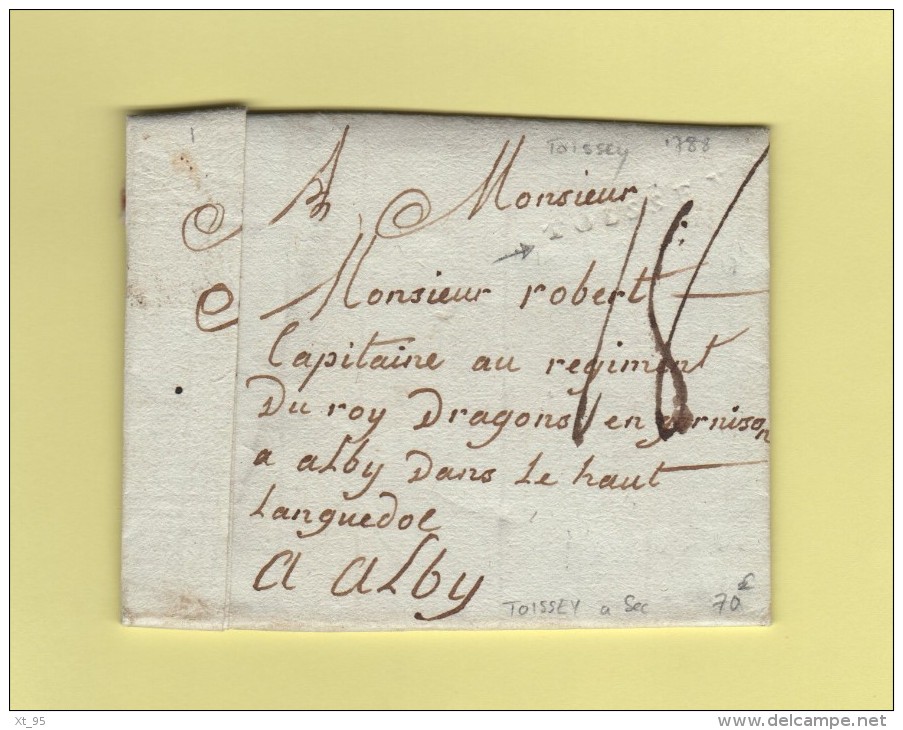 Toissey (a Sec) - Ain - Courrier De St Didier - 1788 - Signe Pothion - 1701-1800: Precursors XVIII