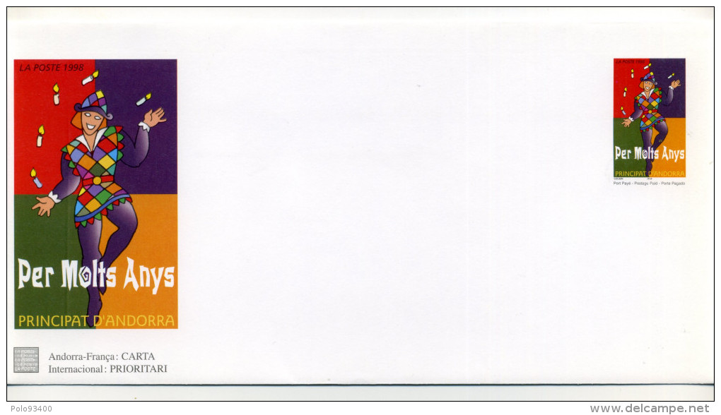 1998 PER MOLTS ANYS - Stamped Stationery & Prêts-à-poster