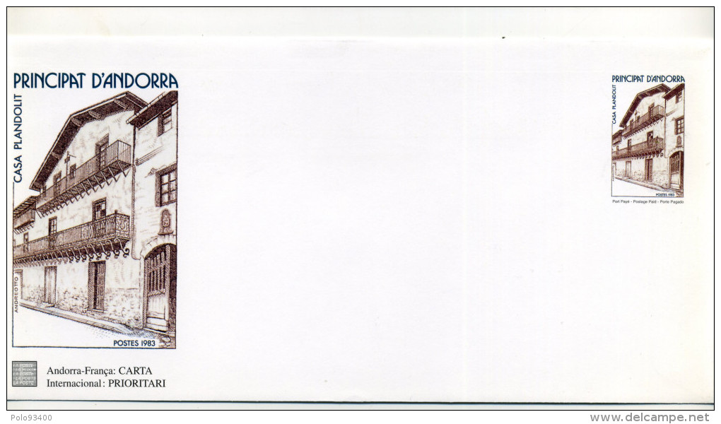 1983 CASA PLANDOLIT - Stamped Stationery & Prêts-à-poster