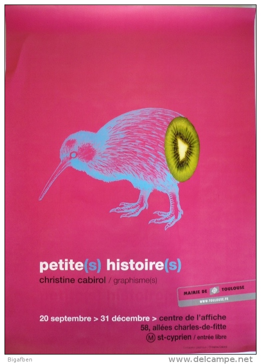 Lot 3 Affiches ART, GRAPHISME, CENTRE DE L'AFFICHE DE TOULOUSE /  C. CABIROL : "PETITE(S) HISTOIRE(S)"/ Bon état - Affiches