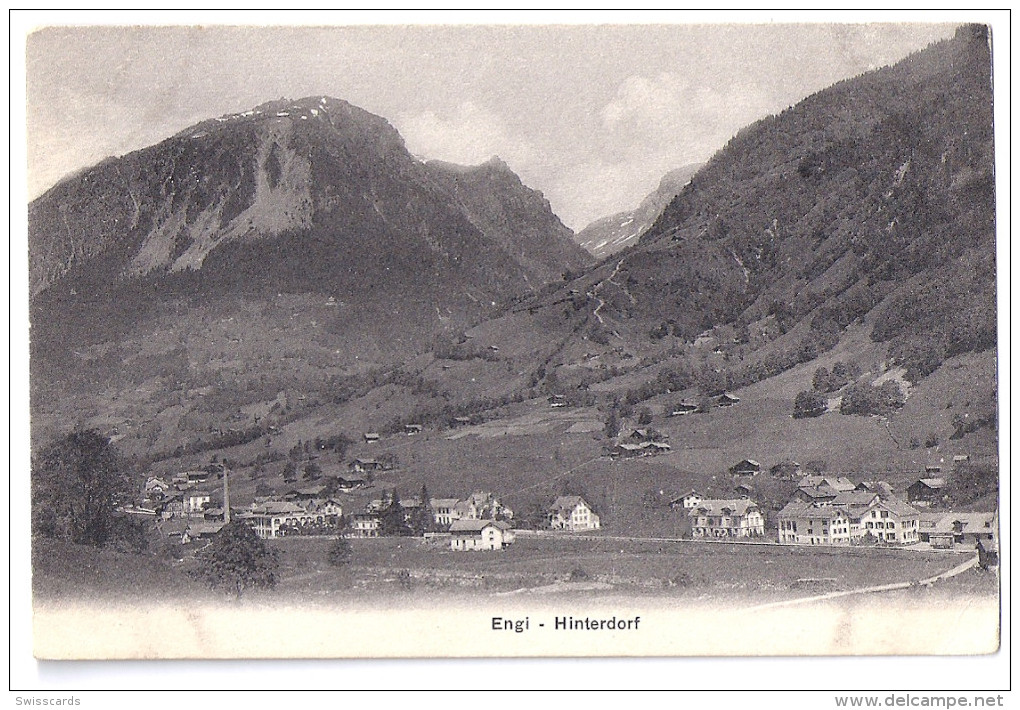 ENGI: Hinterdorf Mit Industrie ~1910 - Engi