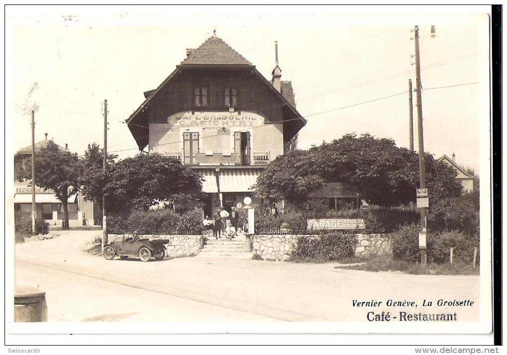 VERNIER: Café La Groisette, Epicérie, Oldtimer 1933 - Vernier