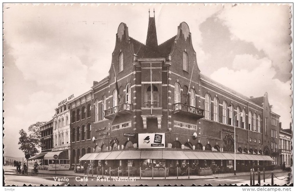 SPECIAAL STEMPEL - VENLO GRUBBENVORST EXPOSITIE C.V.V. ´65 - OP ANSICHTKAART VENLO CAFÉ REST. NATIONAL - 2 SCANS - Postal History