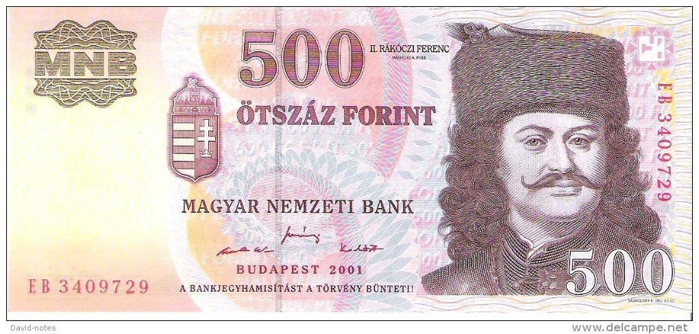 Hungary - Pick 188 - 500 Forint 2001 - Unc - Hongrie