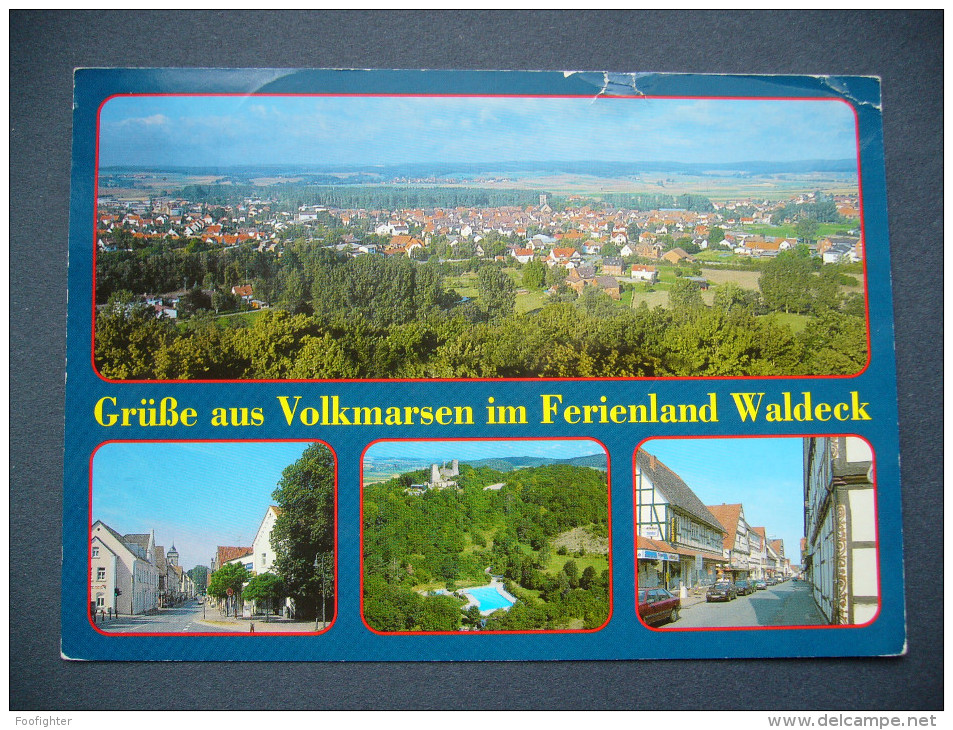 Germany: VOLKMARSEN Im Ferienland Waldeck - Mehrbildkarte, Gesamtansicht - 1997 Posted - Waldeck