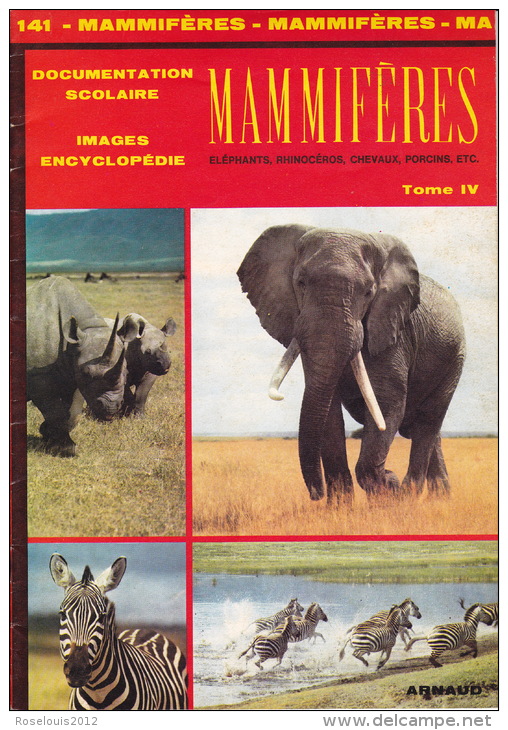 Documentation Scolaire - 1979 - Les Mannifères - éditions ARNAUD - Animaux