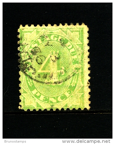 AUSTRALIA - 1902  POSTAGE   DUES  4d  DESIGN COMPLETED WMK CROWN NSW PERF 11.8x11 FINE USED SG D26 - Port Dû (Taxe)