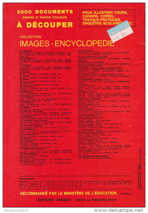 Documentation Scolaire - 1979 - Mollusques, Crustacés Et Arachnides - éditions ARNAUD - Animaux