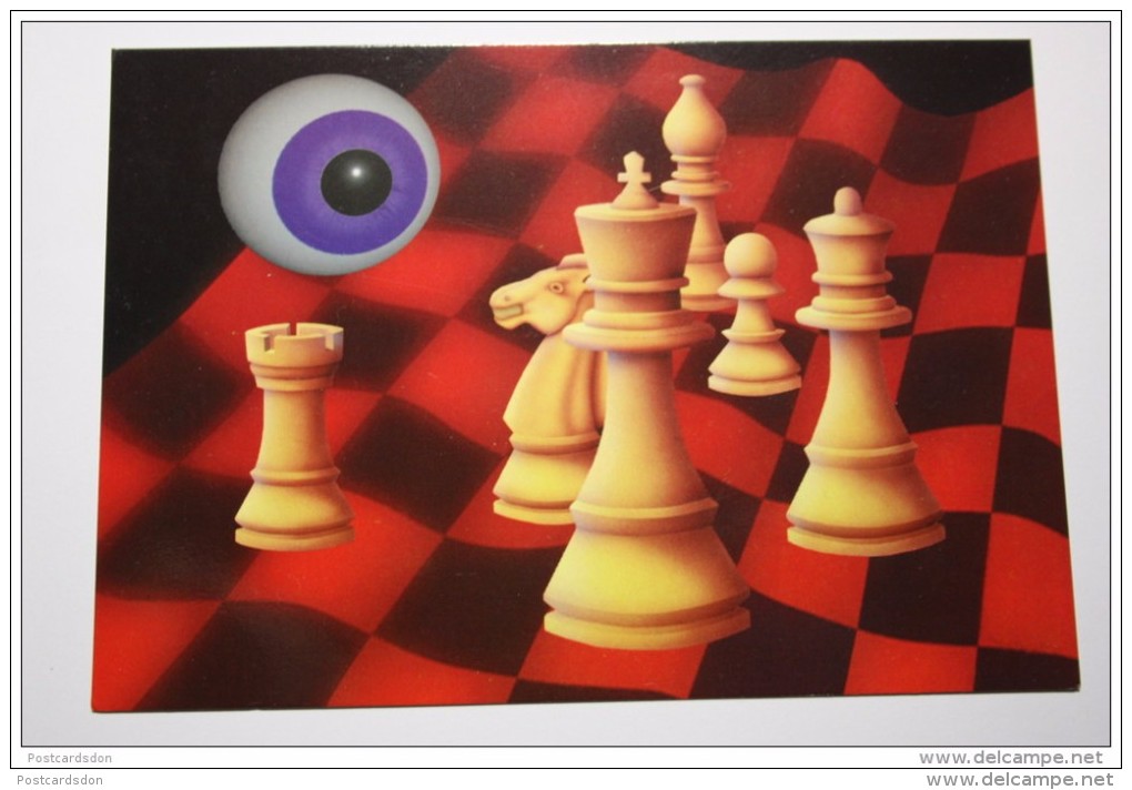 JEU - ECHECS - CHESS - Big Eye - Modern Postcard - Schaken